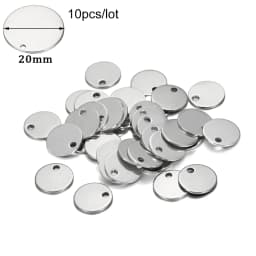 10-50Pcs Gold Stainless Steel Customized Dog Tag Heart-Shaped Oval Blanks Charm Pendant Charms For DIY Jewelry Making Supplies