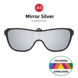 2026 Trending Clip On Sunglasses Large Frame Men Polarized Flip Up Sun Glasses Driving Adapt Mirror Blue Red Polarising Lens