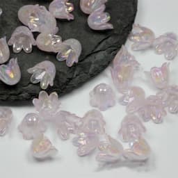 50PCS 9X11MM Imitation Pearl Material Flower Shape Beads For Handmade Crafts Jewelry Decoration Making Acrylic Stamen Beads