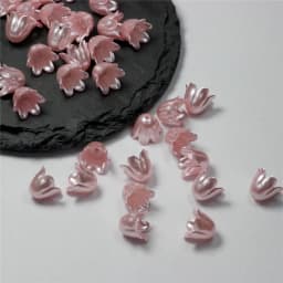 50PCS 9X11MM Imitation Pearl Material Flower Shape Beads For Handmade Crafts Jewelry Decoration Making Acrylic Stamen Beads