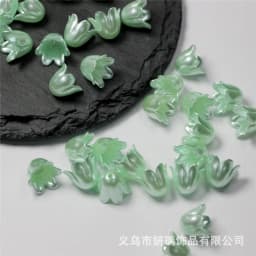 50PCS 9X11MM Imitation Pearl Material Flower Shape Beads For Handmade Crafts Jewelry Decoration Making Acrylic Stamen Beads
