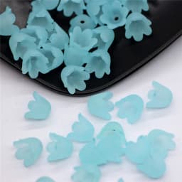 50PCS 9X11MM Imitation Pearl Material Flower Shape Beads For Handmade Crafts Jewelry Decoration Making Acrylic Stamen Beads