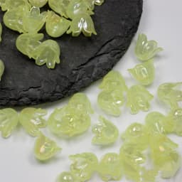 50PCS 9X11MM Imitation Pearl Material Flower Shape Beads For Handmade Crafts Jewelry Decoration Making Acrylic Stamen Beads