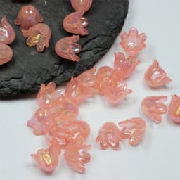 50PCS 9X11MM Imitation Pearl Material Flower Shape Beads For Handmade Crafts Jewelry Decoration Making Acrylic Stamen Beads