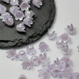 50PCS 9X11MM Imitation Pearl Material Flower Shape Beads For Handmade Crafts Jewelry Decoration Making Acrylic Stamen Beads