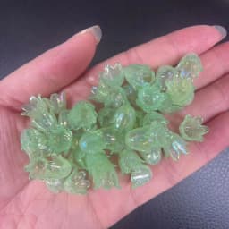 50PCS 9X11MM Imitation Pearl Material Flower Shape Beads For Handmade Crafts Jewelry Decoration Making Acrylic Stamen Beads