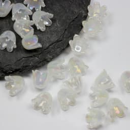 50PCS 9X11MM Imitation Pearl Material Flower Shape Beads For Handmade Crafts Jewelry Decoration Making Acrylic Stamen Beads