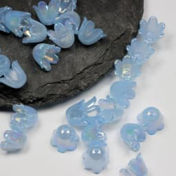 50PCS 9X11MM Imitation Pearl Material Flower Shape Beads For Handmade Crafts Jewelry Decoration Making Acrylic Stamen Beads