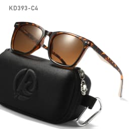KDEAM Men's Square Sunglasses Polarized Lens TR90 Material Frame Spring Stainless Steel Hinges Fishing Sun Glasses KD393