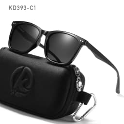 KDEAM Men's Square Sunglasses Polarized Lens TR90 Material Frame Spring Stainless Steel Hinges Fishing Sun Glasses KD393