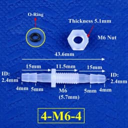 5~200Pcs M6~M10 To 3~8mm PP Pagoda Direct Connectors Hex Nut O-Ring Aquarium Tank Air Pump Adapter Garden Irrigation Hose Joint