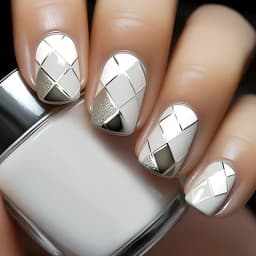 24pcs French White Side False Nails Wearable Rhinestone Desgin Fake Nails Short Simple Nail Full Cover Nail Tips Press On Nails