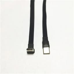 Type C to USB-C 90 Degree Angled Adapter Cable Power Bank Flexible Cable PD Cable Charging Cable USB C Bend Flat Silicone Cable
