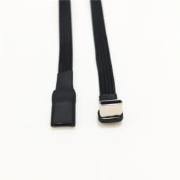 Type C to USB-C 90 Degree Angled Adapter Cable Power Bank Flexible Cable PD Cable Charging Cable USB C Bend Flat Silicone Cable