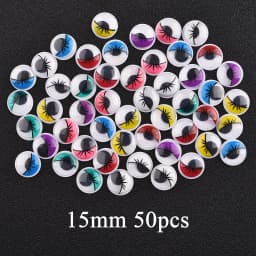 DIY Movable Eyes Simulation Animal Eyeball Black White Color Self-Adhesive Doll Eye Kindergarten Children Craft Supplies