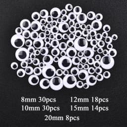 DIY Movable Eyes Simulation Animal Eyeball Black White Color Self-Adhesive Doll Eye Kindergarten Children Craft Supplies