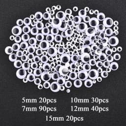 DIY Movable Eyes Simulation Animal Eyeball Black White Color Self-Adhesive Doll Eye Kindergarten Children Craft Supplies