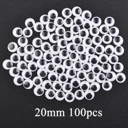 DIY Movable Eyes Simulation Animal Eyeball Black White Color Self-Adhesive Doll Eye Kindergarten Children Craft Supplies