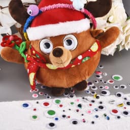 DIY Movable Eyes Simulation Animal Eyeball Black White Color Self-Adhesive Doll Eye Kindergarten Children Craft Supplies