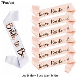 Wedding Decor Team Bride To Be Satin Sash Bridal Shower Veil Bridesmaid Gift Bachelorette Party Hen Night Decorations Supplies