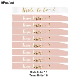 Wedding Decor Team Bride To Be Satin Sash Bridal Shower Veil Bridesmaid Gift Bachelorette Party Hen Night Decorations Supplies