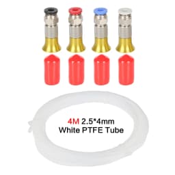 3D Printer Parts Filament Dryer Box 2.5x4mm PTFE Tube DIY Dry Box PC4-M6 Pneumatic Connector with Nut for PLA ABS Filaments