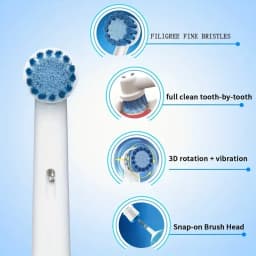 4-20pcs Brush Head Nozzles for Braun Oral B Electric Toothbrush Replacement Head Refill Sensitive Clean Cross Action for Oralb