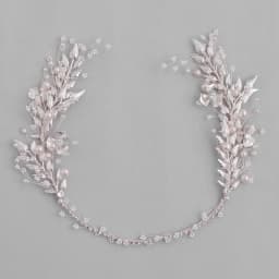 Silver Color Leaf Pearl Headband Tiara For Bridal Hair Accessories Wedding Hair Band Crystal Pearl Tiaras and Brides Headpieces