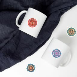 50/100PCS Cool Mandala Flower Stickers Flower Painting Laptop Graffiti Decoration Retro Luggage Skateboard Waterproof Decals