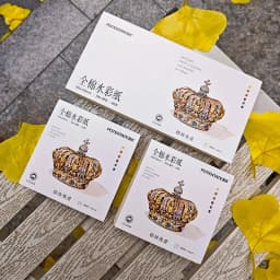 Potentate Watercolor Paper 100% Cotton 300g 80Sheets Square Water Color Paper Note Pad Artist Painting Supplies