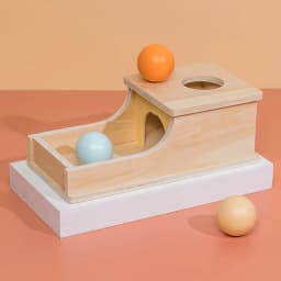 Baby Early Learning Montessori Toys Gift Wooden Rolling Ball Drum Listening Exercise Color Cognition Hand-eye Coordination Train