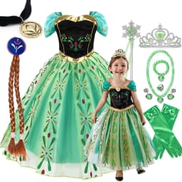 Disney Kids Girls Cosplay Frozen Elsa Anna Princess Dress Girl Mesh Ball Gown Carnival Birthday Clothes Snow Queen Elsa Costume