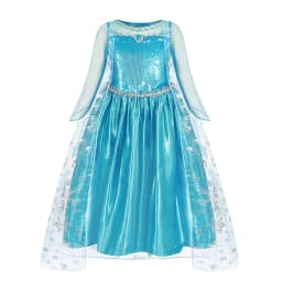 Disney Kids Girls Cosplay Frozen Elsa Anna Princess Dress Girl Mesh Ball Gown Carnival Birthday Clothes Snow Queen Elsa Costume