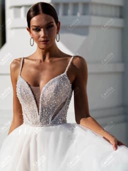 Charming Wedding Dresses Glitter Bridal Gowns Spaghetti Straps Robe For Formal Party Appliques Vestidos De Novia 2025 Customized