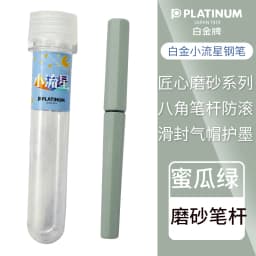 Japan Platinum upgraded frosted small meteor fountain pen octagonal slip seal gas cap a water stationery