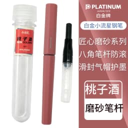 Japan Platinum upgraded frosted small meteor fountain pen octagonal slip seal gas cap a water stationery