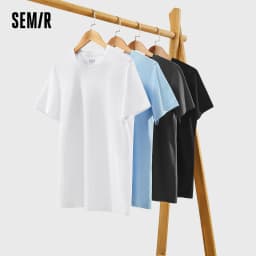Semir Unisex T-shirt Short Sleeve Men T-Shirt Cotton 2024 Summer New Man Clothing Is Thin And Versatile T Shirt Solid Color