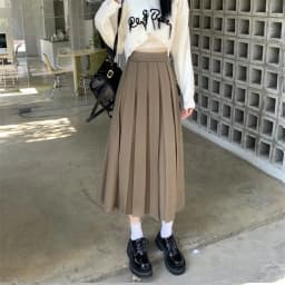 Modest Skirts for Women Korean Style Long Black Skirt Women's Pleated Skirt Relaxation Long Skirts for Women Student