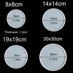 Transparent Fluid Arts Round Coaster Resin Casting Molds Silicone Epoxy Jewelry Pendant Agate Making Mould Tool DIY Accessories