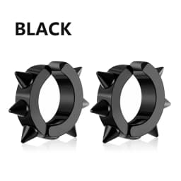 1Pair Punk Stainless Steel Spiky Thorn Stud Earrings For Women Men Ear Clips Funny Street Pop Hip Hop Gothic Jewelry Accessories