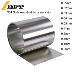 1M/Roll SUS304 304 Stainless Steel Strip 0.01-0.5mm Thick 20-100mm Width Metal Shim for Mold & Equipment