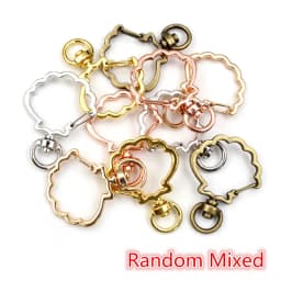 10pcs Cat Heart Snap Hook Trigger Clips Buckles For Keychain Lobster Lobster Clasp Hooks for Key Ring Clasp Jewelry Supplies