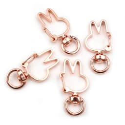 10pcs Cat Heart Snap Hook Trigger Clips Buckles For Keychain Lobster Lobster Clasp Hooks for Key Ring Clasp Jewelry Supplies