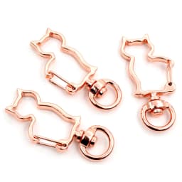 10pcs Cat Heart Snap Hook Trigger Clips Buckles For Keychain Lobster Lobster Clasp Hooks for Key Ring Clasp Jewelry Supplies