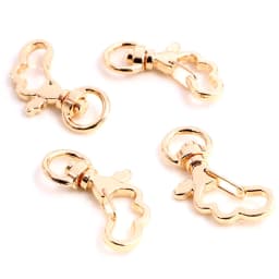 10pcs Cat Heart Snap Hook Trigger Clips Buckles For Keychain Lobster Lobster Clasp Hooks for Key Ring Clasp Jewelry Supplies