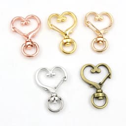 10pcs Cat Heart Snap Hook Trigger Clips Buckles For Keychain Lobster Lobster Clasp Hooks for Key Ring Clasp Jewelry Supplies
