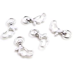 10pcs Cat Heart Snap Hook Trigger Clips Buckles For Keychain Lobster Lobster Clasp Hooks for Key Ring Clasp Jewelry Supplies