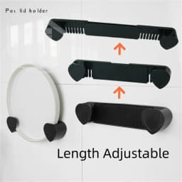 1/2/12pcs Pot Lid Holder Wall-Mounted Hanging Holder for Pan Pot Cover Rack Plastic Kitchen Storage Rack Kitchen Organizer