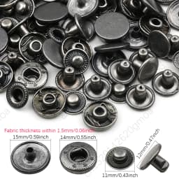 10mm 12.5mm 15mm Metal Pressure Buttons Sewing Accessories Botones Snap Button For Clothing Jackets Leather Snap Fasteners