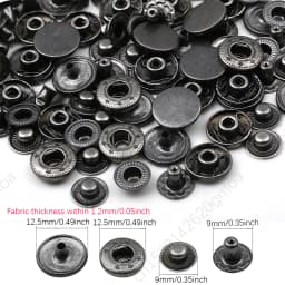 10mm 12.5mm 15mm Metal Pressure Buttons Sewing Accessories Botones Snap Button For Clothing Jackets Leather Snap Fasteners